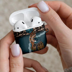 New Zealand Tui Bird Maripi AirPods Case Maori Weapon Kowhaiwhai Pattern