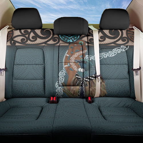 New Zealand Tui Bird Maripi Back Car Seat Cover Maori Weapon Kowhaiwhai Pattern