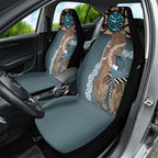 New Zealand Tui Bird Maripi Car Seat Cover Maori Weapon Kowhaiwhai Pattern