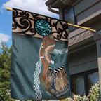 New Zealand Tui Bird Maripi Garden Flag Maori Weapon Kowhaiwhai Pattern