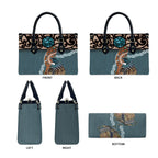 New Zealand Tui Bird Maripi Leather Bag Maori Weapon Kowhaiwhai Pattern