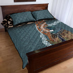 New Zealand Tui Bird Maripi Quilt Bed Set Maori Weapon Kowhaiwhai Pattern