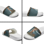 New Zealand Tui Bird Maripi Slide Sandals Maori Weapon Kowhaiwhai Pattern