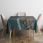 New Zealand Tui Bird Maripi Tablecloth Maori Weapon Kowhaiwhai Pattern