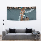 New Zealand Tui Bird Maripi Tapestry Maori Weapon Kowhaiwhai Pattern