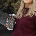 New Zealand Tui Bird Maripi Tumbler Cup Maori Weapon Kowhaiwhai Pattern