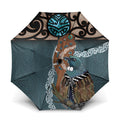 New Zealand Tui Bird Maripi Umbrella Maori Weapon Kowhaiwhai Pattern
