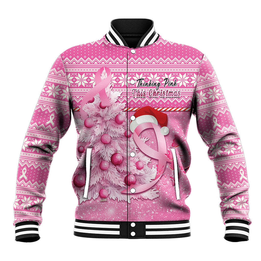Personalised Australia Breast Cancer Awareness Month Baseball Jacket Thinking Pink This Christmas