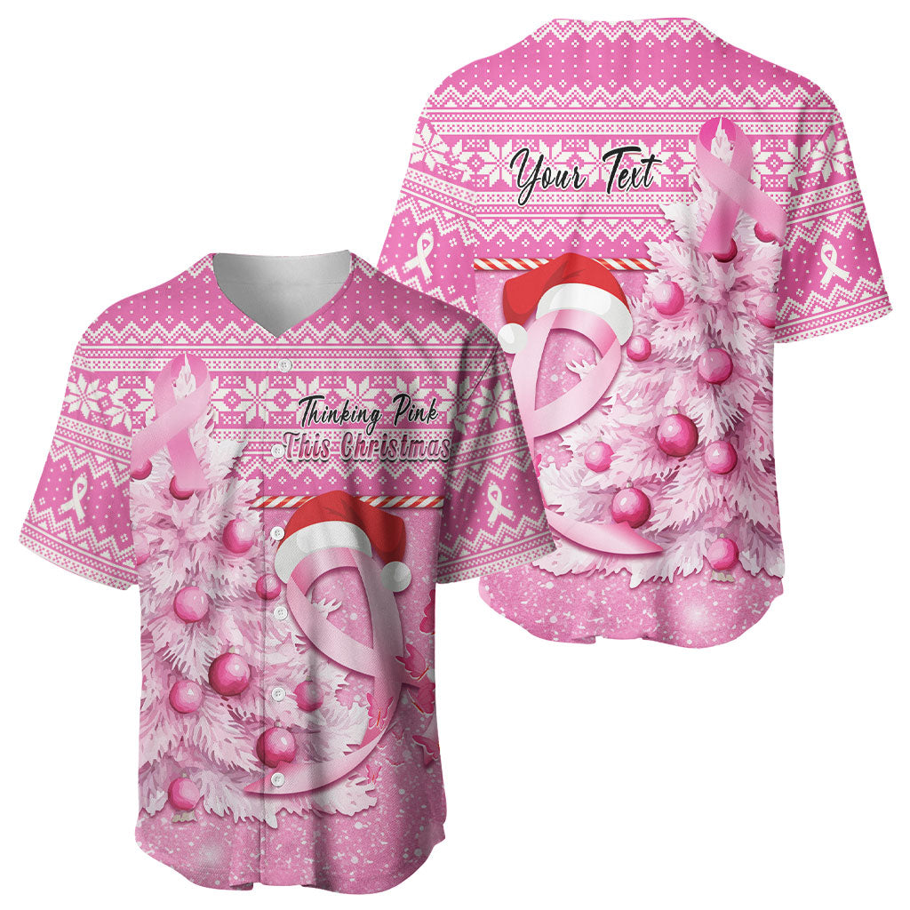 Personalised Australia Breast Cancer Awareness Month Baseball Jersey Thinking Pink This Christmas