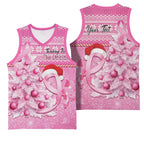 Personalised Australia Breast Cancer Awareness Month Basketball Jersey Thinking Pink This Christmas