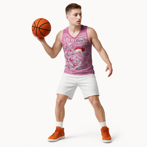 Personalised Australia Breast Cancer Awareness Month Basketball Jersey Thinking Pink This Christmas