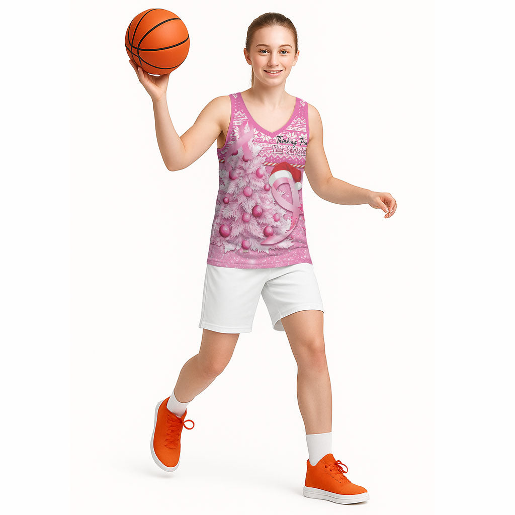 Personalised Australia Breast Cancer Awareness Month Basketball Jersey Thinking Pink This Christmas