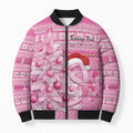 Personalised Australia Breast Cancer Awareness Month Bomber Puffer Jacket Thinking Pink This Christmas