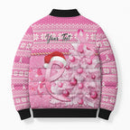 Personalised Australia Breast Cancer Awareness Month Bomber Puffer Jacket Thinking Pink This Christmas