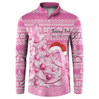 Personalised Australia Breast Cancer Awareness Month Button Sweatshirt Thinking Pink This Christmas