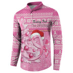 Personalised Australia Breast Cancer Awareness Month Button Sweatshirt Thinking Pink This Christmas
