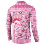 Personalised Australia Breast Cancer Awareness Month Button Sweatshirt Thinking Pink This Christmas
