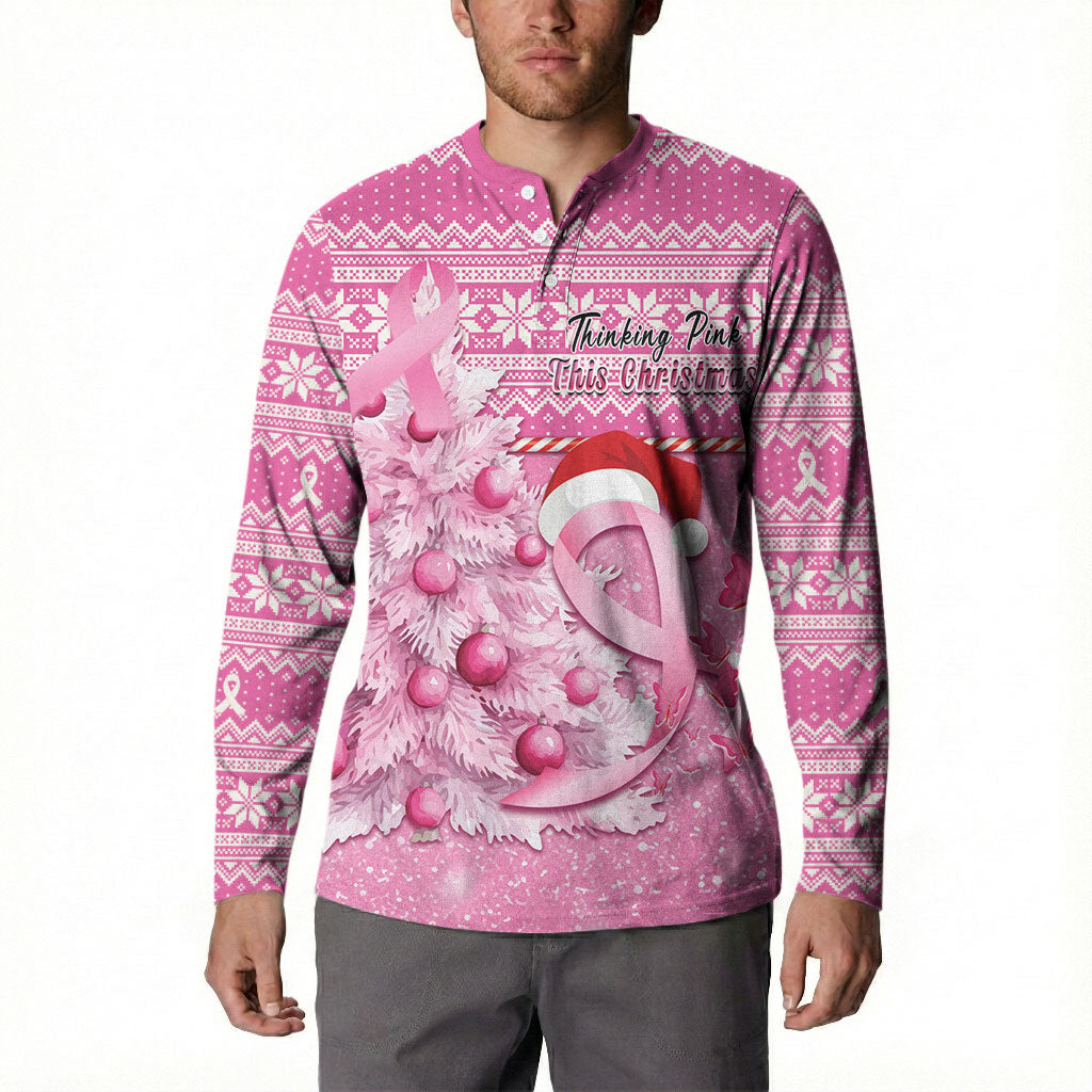 Personalised Australia Breast Cancer Awareness Month Button Sweatshirt Thinking Pink This Christmas