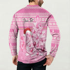 Personalised Australia Breast Cancer Awareness Month Button Sweatshirt Thinking Pink This Christmas