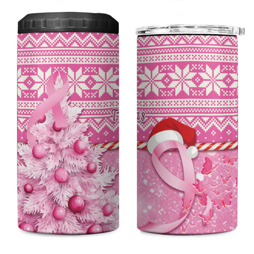 Australia Breast Cancer Awareness Month 4 in 1 Can Cooler Tumbler Thinking Pink This Christmas