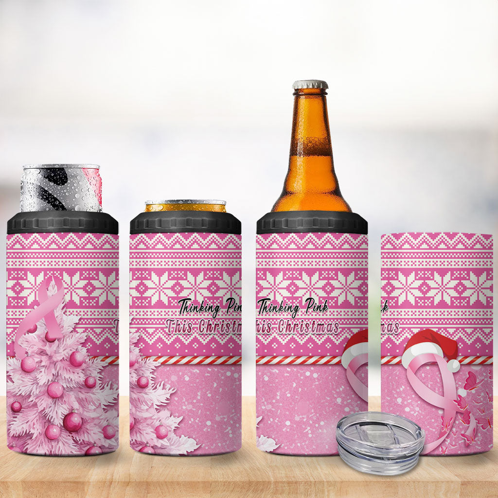 Australia Breast Cancer Awareness Month 4 in 1 Can Cooler Tumbler Thinking Pink This Christmas