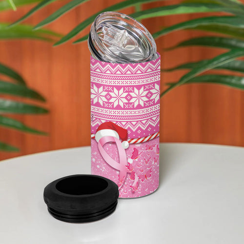 Australia Breast Cancer Awareness Month 4 in 1 Can Cooler Tumbler Thinking Pink This Christmas