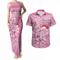 Personalised Australia Breast Cancer Awareness Month Couples Matching Tank Maxi Dress and Hawaiian Shirt Thinking Pink This Christmas