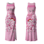 Personalised Australia Breast Cancer Awareness Month Couples Matching Tank Maxi Dress and Long Sleeve Button Shirt Thinking Pink This Christmas