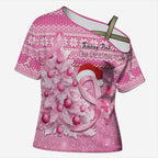Personalised Australia Breast Cancer Awareness Month Cross Shoulder Shirt Thinking Pink This Christmas