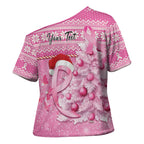 Personalised Australia Breast Cancer Awareness Month Cross Shoulder Shirt Thinking Pink This Christmas