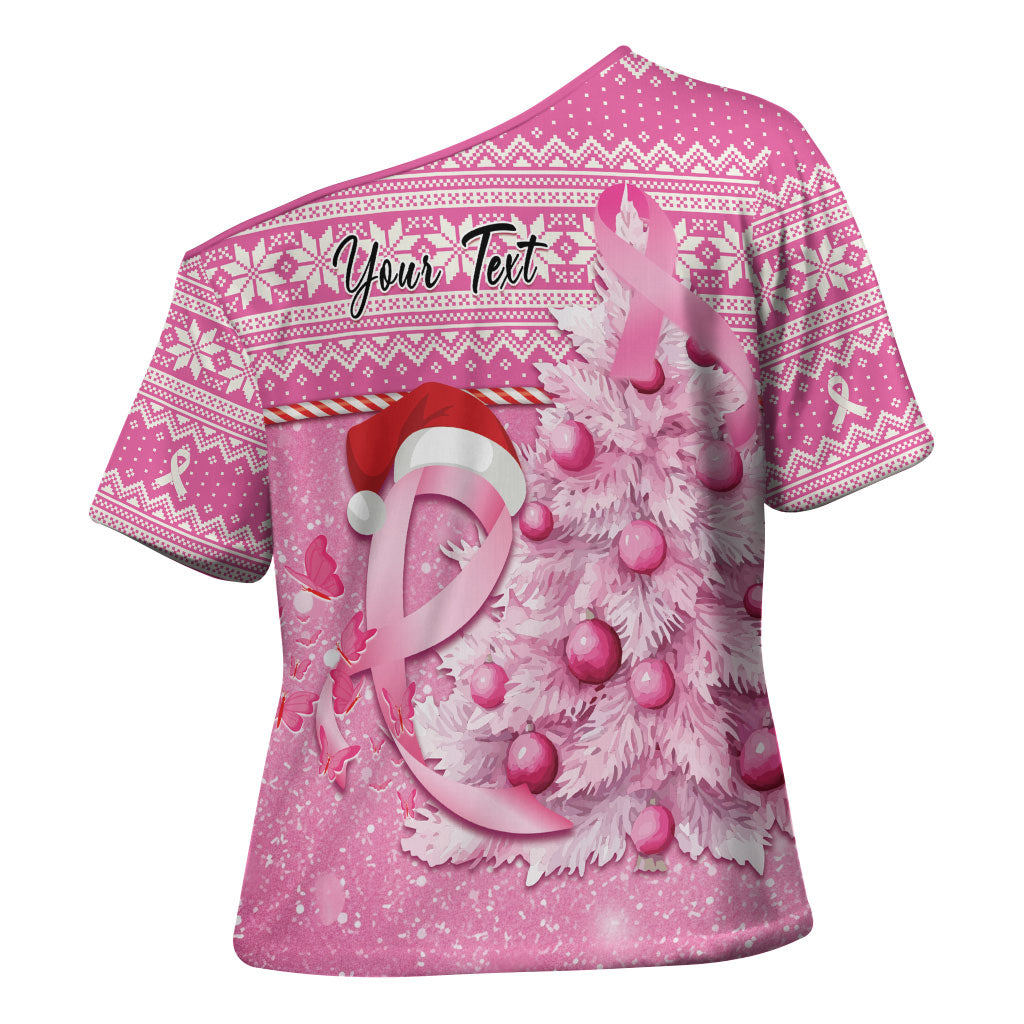 Personalised Australia Breast Cancer Awareness Month Cross Shoulder Shirt Thinking Pink This Christmas