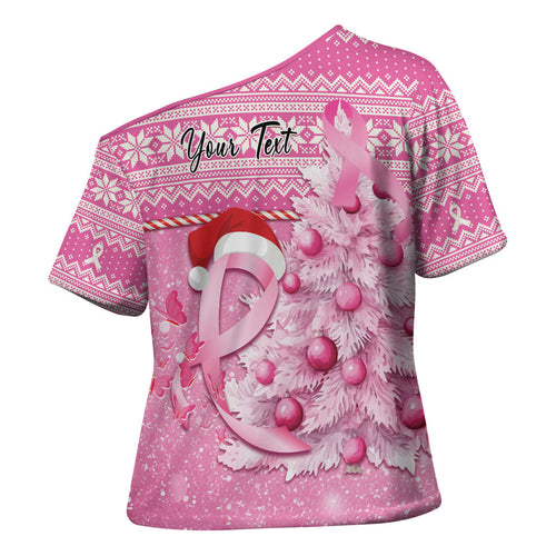 Personalised Australia Breast Cancer Awareness Month Cross Shoulder Shirt Thinking Pink This Christmas