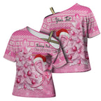 Personalised Australia Breast Cancer Awareness Month Cross Shoulder Shirt Thinking Pink This Christmas