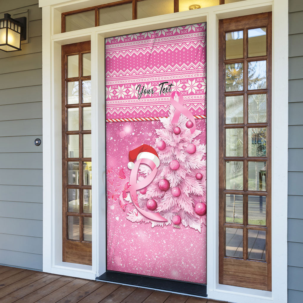 Personalised Australia Breast Cancer Awareness Month Door Cover Thinking Pink This Christmas