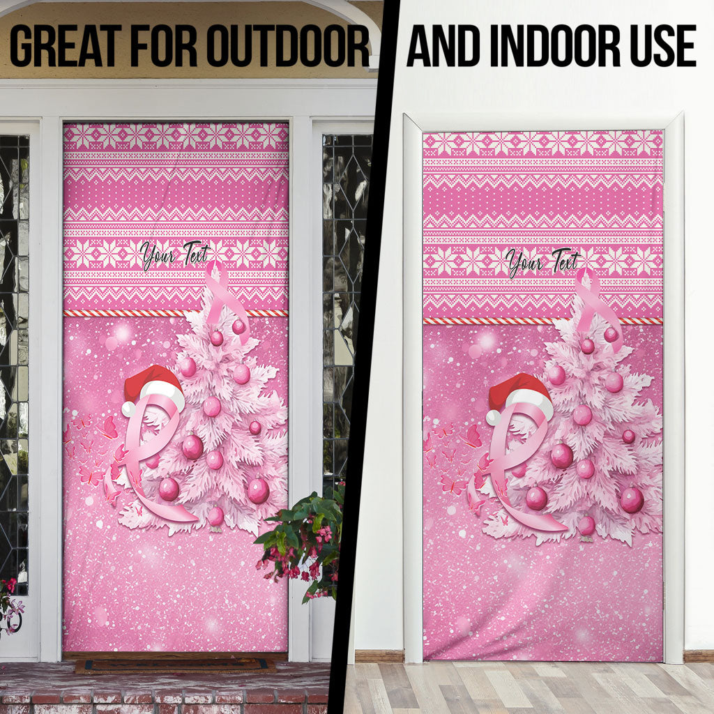 Personalised Australia Breast Cancer Awareness Month Door Cover Thinking Pink This Christmas