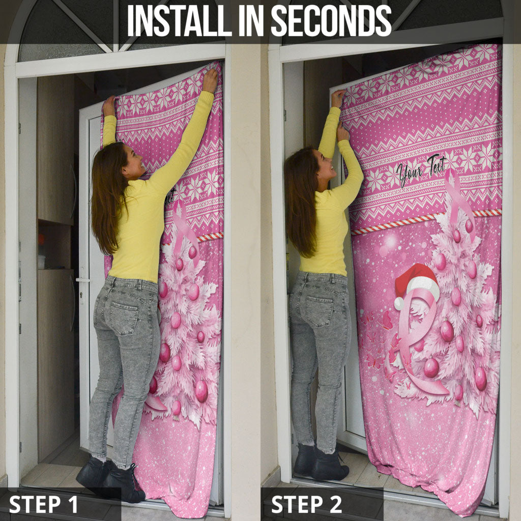 Personalised Australia Breast Cancer Awareness Month Door Cover Thinking Pink This Christmas