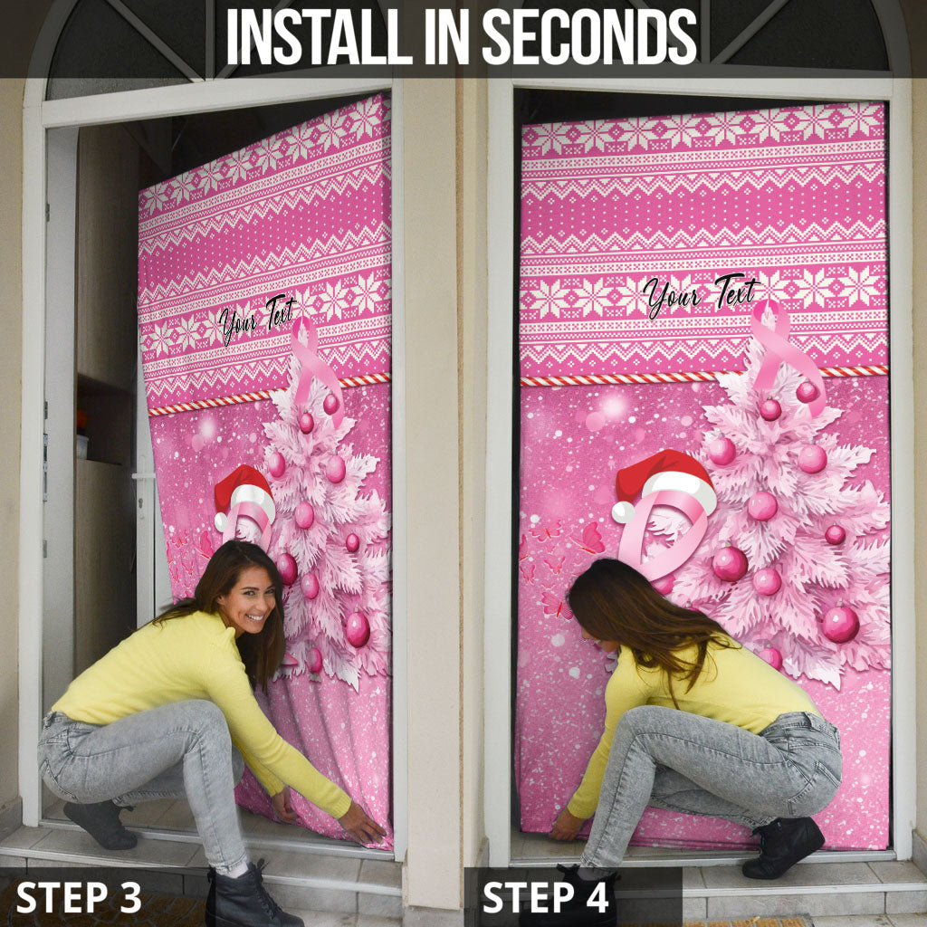 Personalised Australia Breast Cancer Awareness Month Door Cover Thinking Pink This Christmas