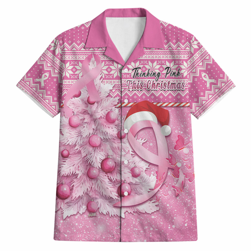 Personalised Australia Breast Cancer Awareness Month Hawaiian Shirt Thinking Pink This Christmas