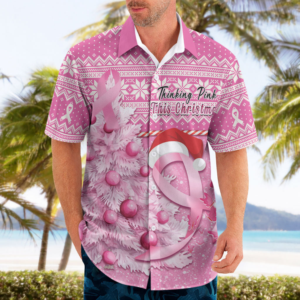 Personalised Australia Breast Cancer Awareness Month Hawaiian Shirt Thinking Pink This Christmas