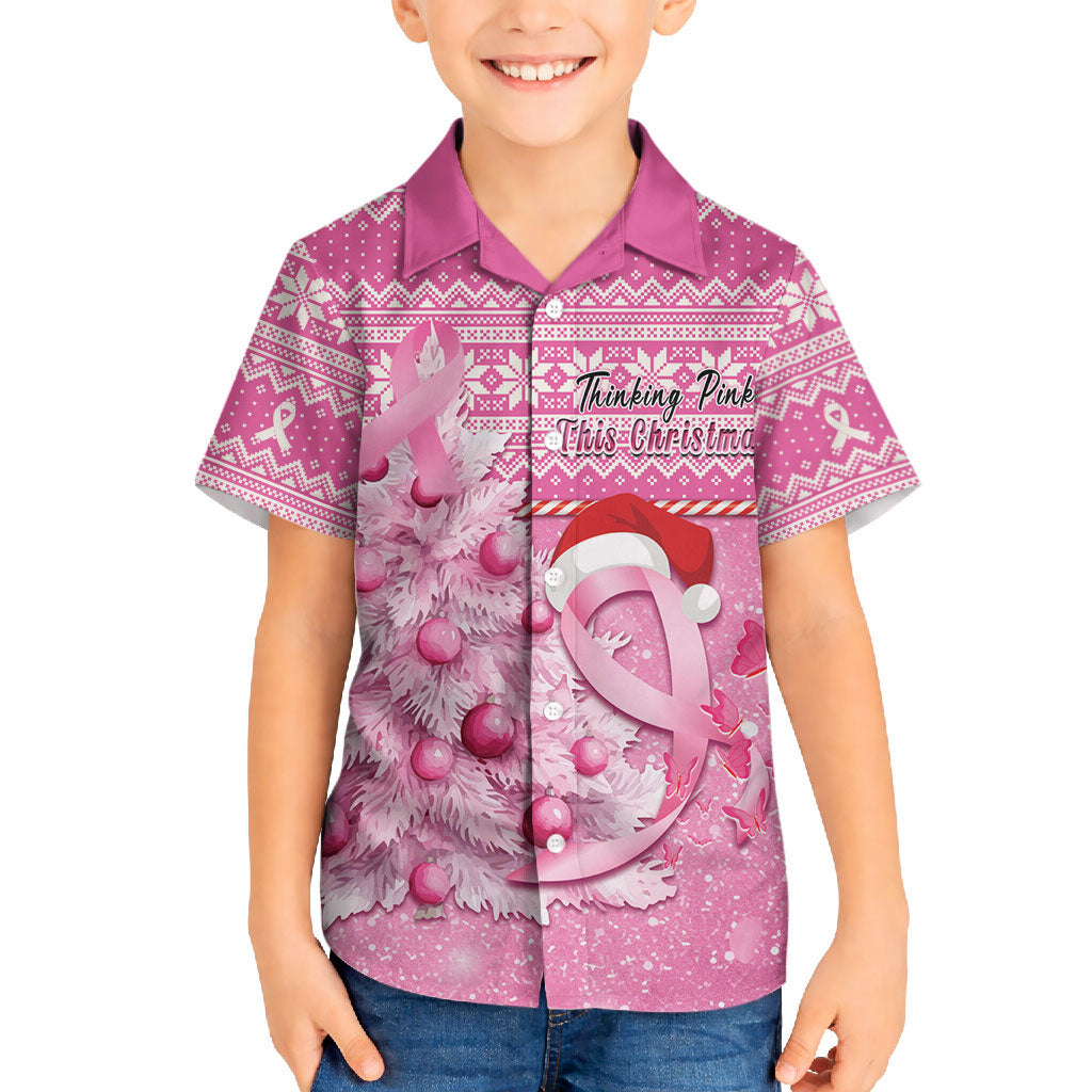 Personalised Australia Breast Cancer Awareness Month Hawaiian Shirt Thinking Pink This Christmas