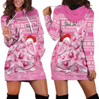 Personalised Australia Breast Cancer Awareness Month Hoodie Dress Thinking Pink This Christmas