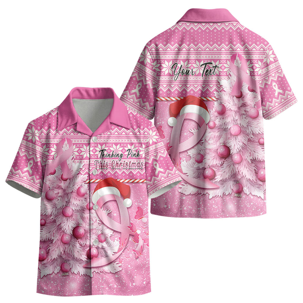 Personalised Australia Breast Cancer Awareness Month Kid Hawaiian Shirt Thinking Pink This Christmas