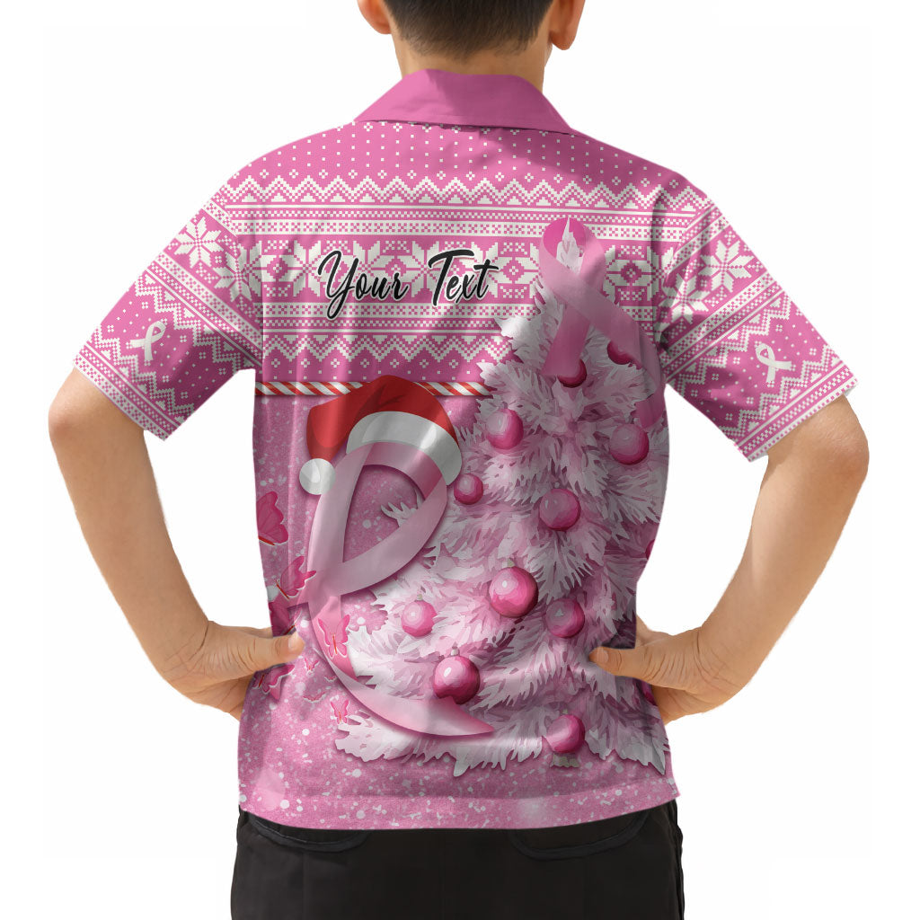 Personalised Australia Breast Cancer Awareness Month Kid Hawaiian Shirt Thinking Pink This Christmas