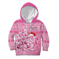 Personalised Australia Breast Cancer Awareness Month Kid Hoodie Thinking Pink This Christmas