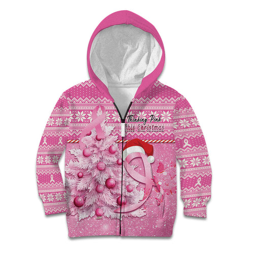 Personalised Australia Breast Cancer Awareness Month Kid Hoodie Thinking Pink This Christmas