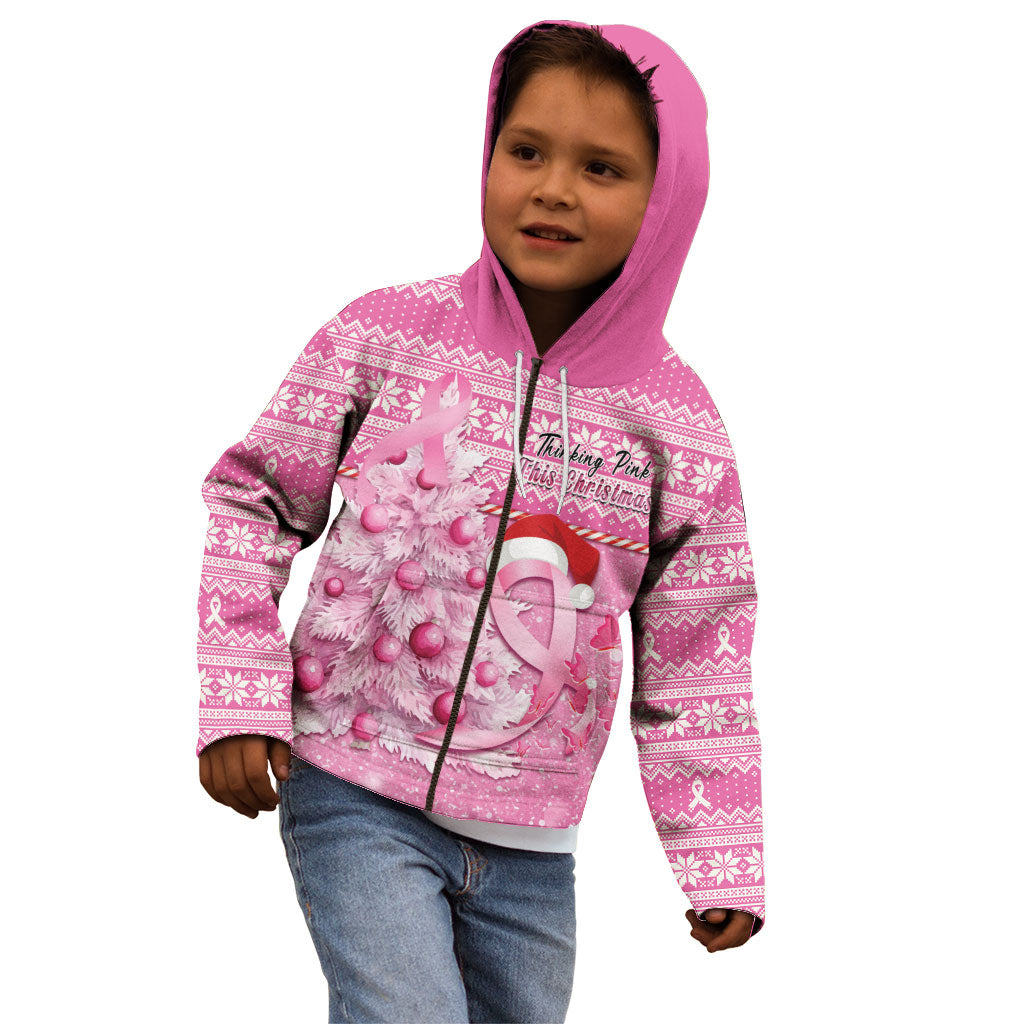 Personalised Australia Breast Cancer Awareness Month Kid Hoodie Thinking Pink This Christmas