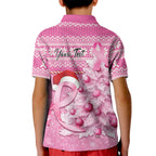 Personalised Australia Breast Cancer Awareness Month Kid Polo Shirt Thinking Pink This Christmas