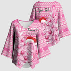 Personalised Australia Breast Cancer Awareness Month Kimono Sleeve Blouse Thinking Pink This Christmas