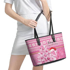 Australia Breast Cancer Awareness Month Leather Tote Bag Thinking Pink This Christmas