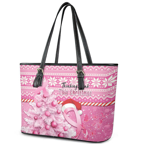 Australia Breast Cancer Awareness Month Leather Tote Bag Thinking Pink This Christmas